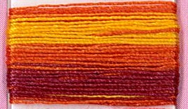 Cocon Calais n°6943 Automne Orange bordeaux dégradé (coton égyptien)